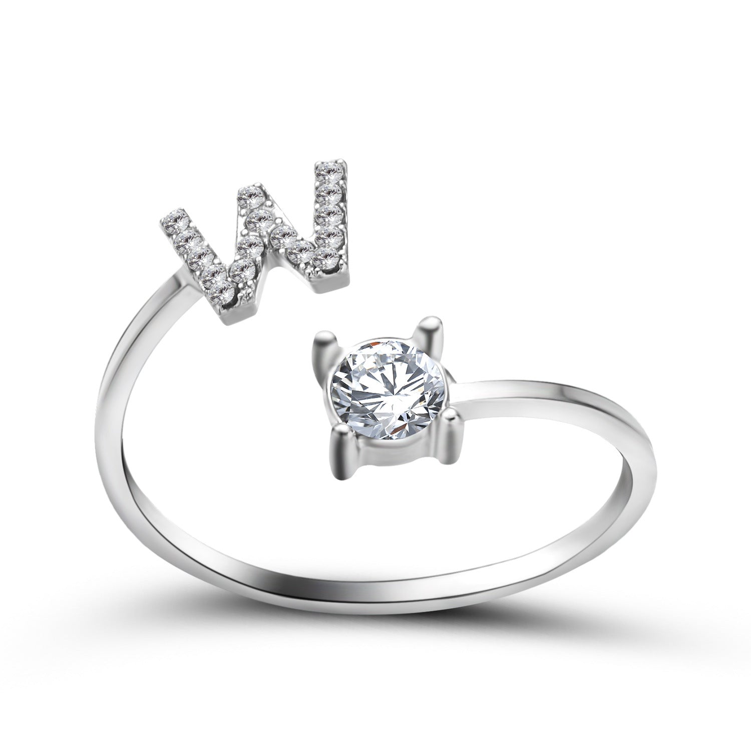 New Design Adjustable 26 Initial Letter Ring Fashion Jewelry For Women Simple Elegant Jewelry New Design Adjustable 26 Initial Letter Ring Fashion Jewelry For Women Simple Elegant Jewelry